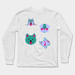 cute lovely dogs staring at you to move your U... for excited pet lover only Long Sleeve T-Shirt